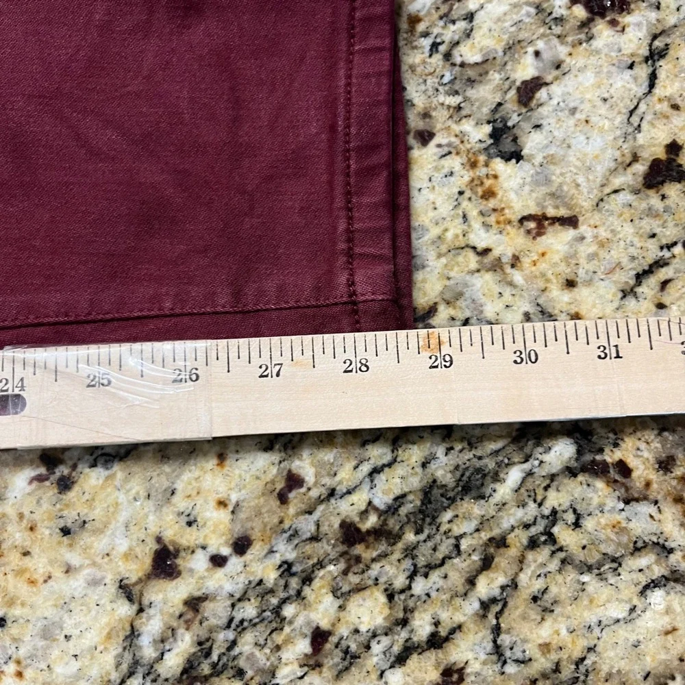 Ava & Viv Womens 18W Burgundy Skinny Jeans Maroon Stretch Twill Pants